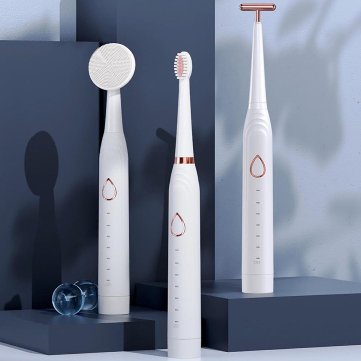Electric Toothbrush White Multipack with Whole Body Washable Abs Material and Ipx7 Waterproof Rating for Effective Oral Cleaning