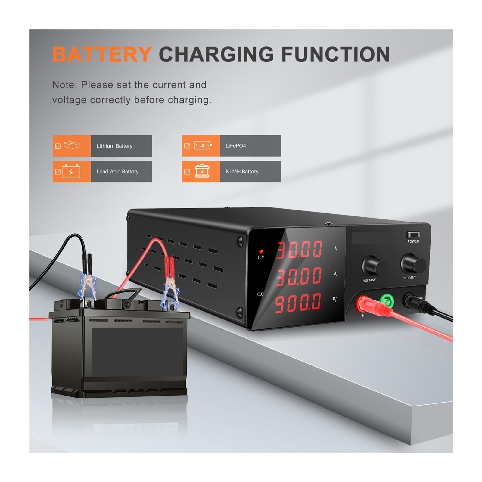 Fuente de alimentación de CC, Fuente De Alimentación Banco Laboratorio, 30V, 30A, 20A, 60V, 10A, 900W, CC Regulada Digital Ajustable, Voltaje Variable(60V 10A R-SPS6010)