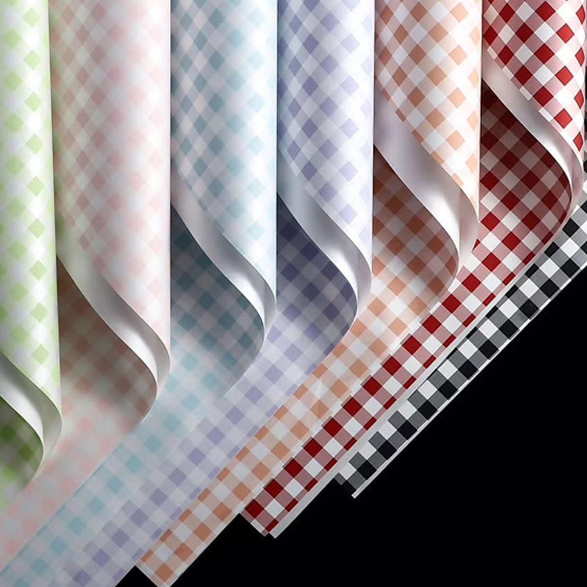 Papier kwiatowy na bukiety, papier do pakowania kwiatów Papier do pakowania prezentów na ślub, urodziny, dzień matki, gratulacje, zielony(Size:Cherry Red)