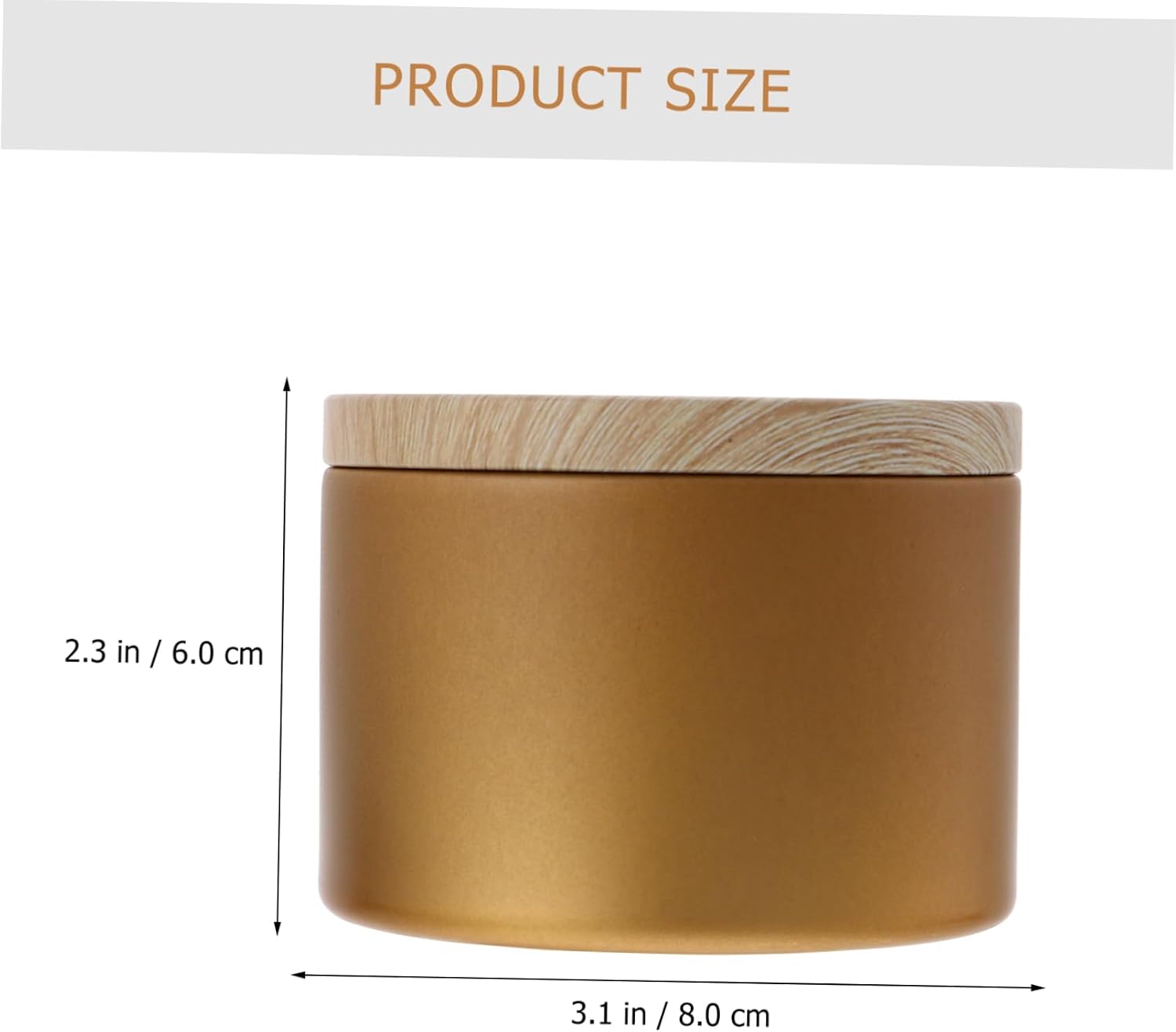 3 Piece Golden Iron Candle Tins for DIY Scented Wax Projects