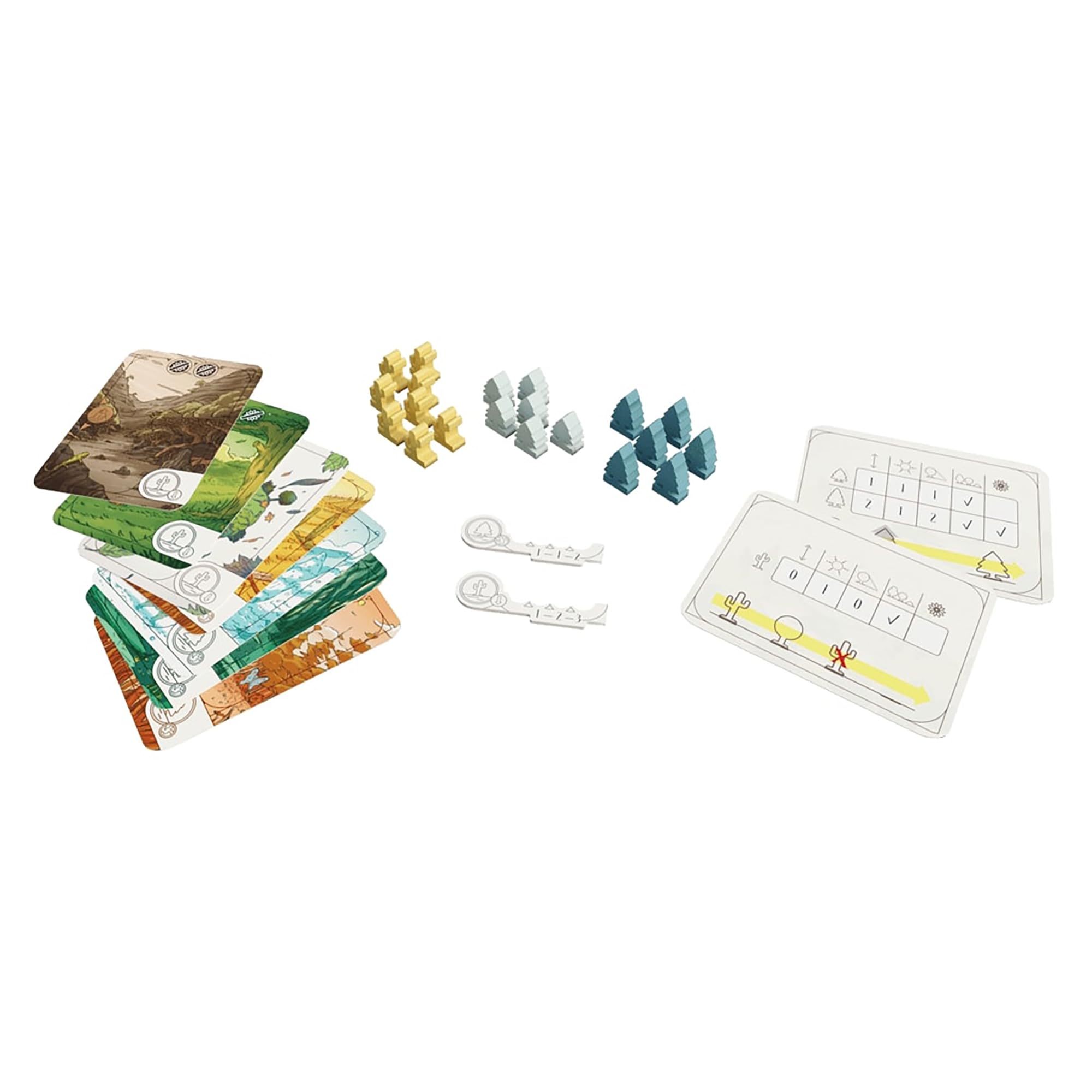 Evergreen: Pines and Cactus Expansion - Juego de 2 expansiones modulares, juego de mesa de estrategia abstracta de crecimiento de árboles, a partir de 8 años, jugadores 4