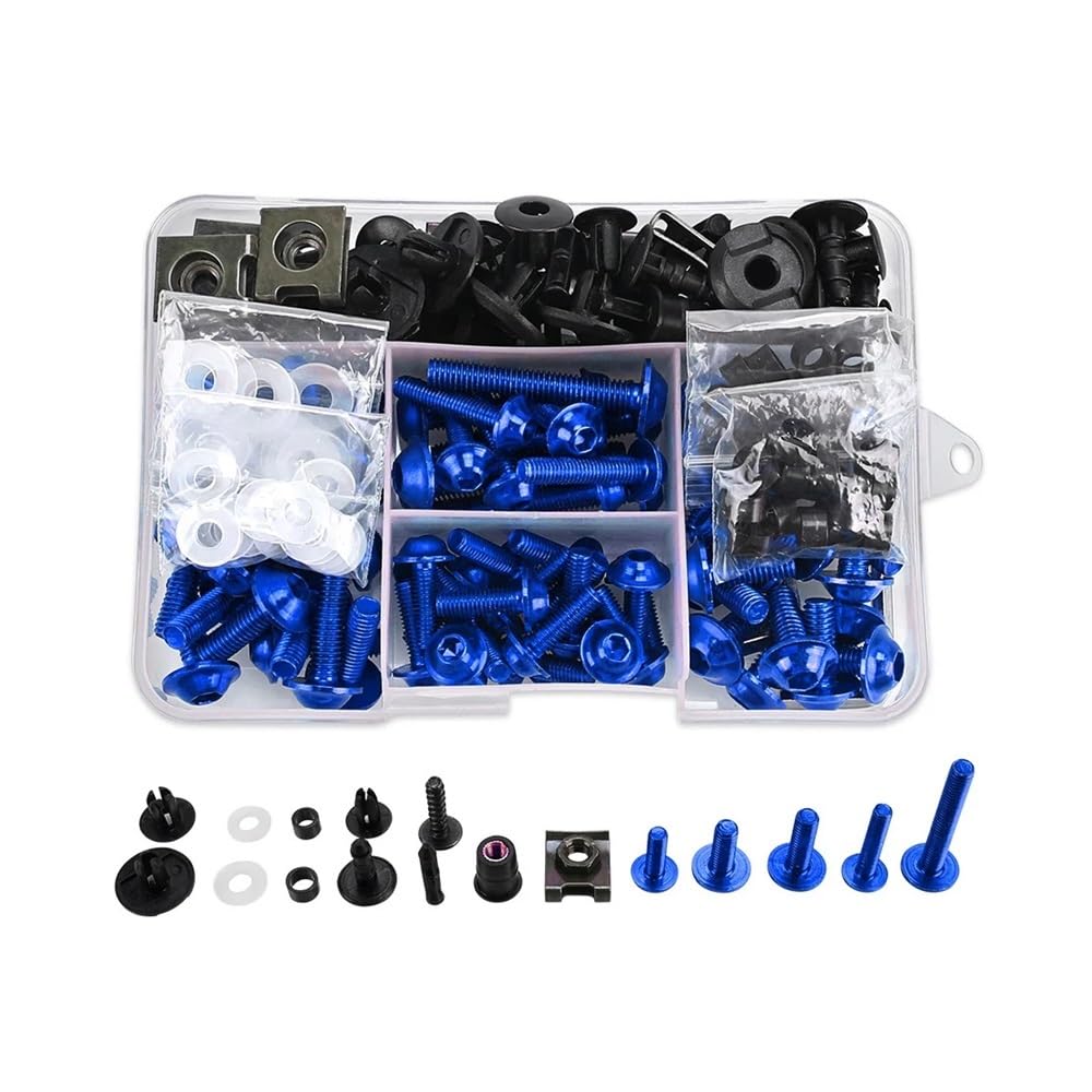 Viti Per Carene Moto Compatibile Con Yamaha Per XT660 ERXZ XTZ 660 H/N Bulloni E Viti Carenatura Del Parabrezza Della Motocicletta(Blue)