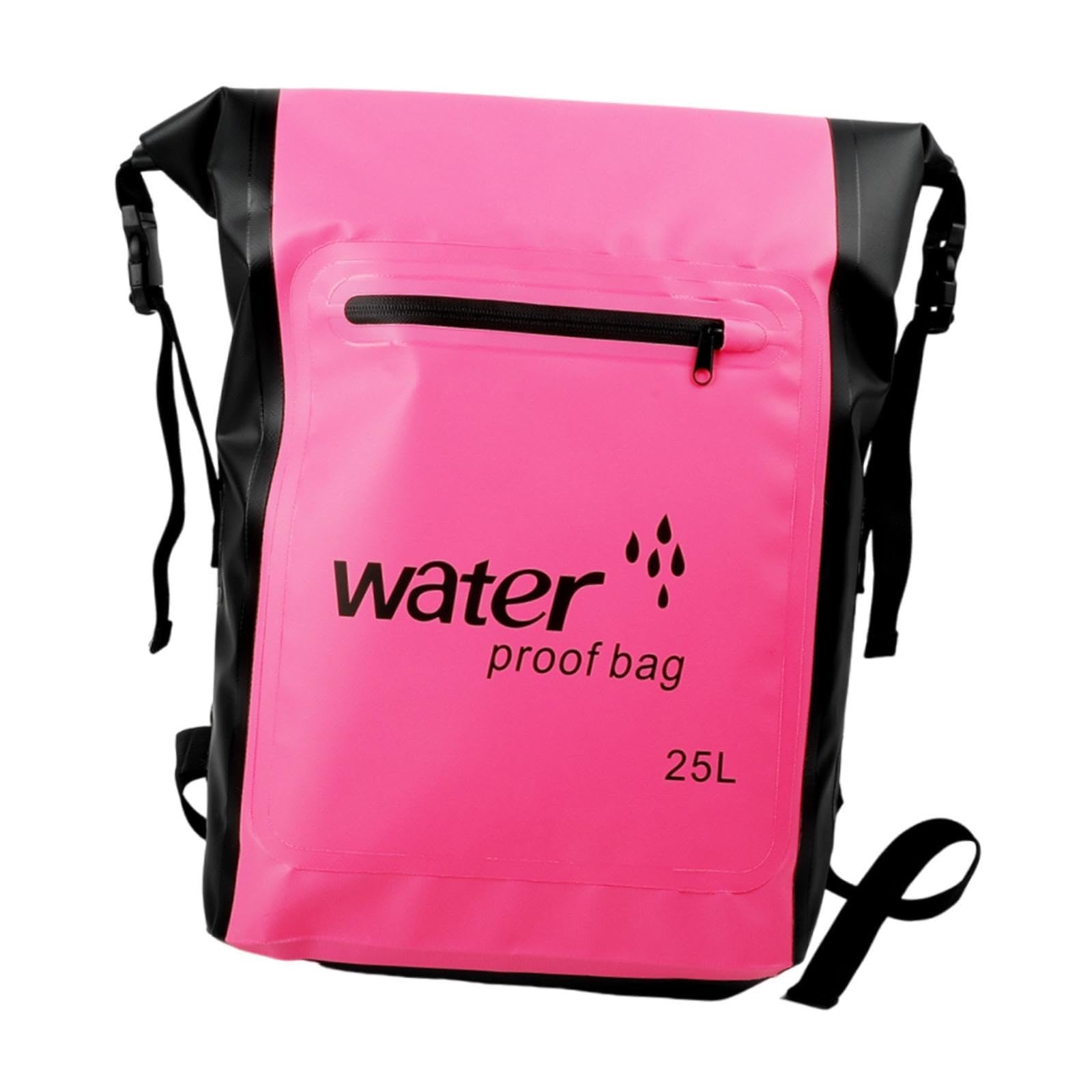 Mochila Impermeable de Gran Capacidad, con Múltiples Compartimentos, Soporte para Equipo Acuático, PVC Impermeable, Almacenamiento Práctico, Ideal Par, Rosa, universal