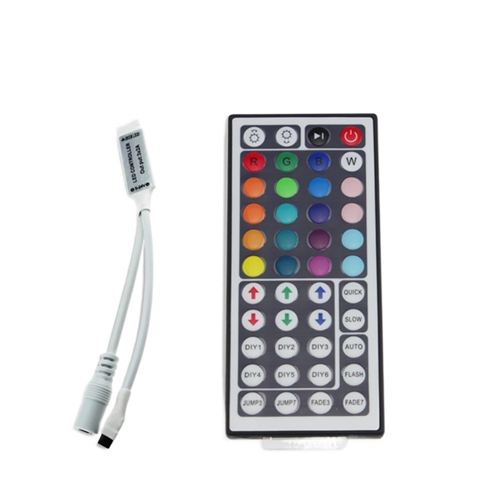Variateur ruban LED pour salon chaleureux avec mini contrôleur RGB 12V-24V infrarouge gris