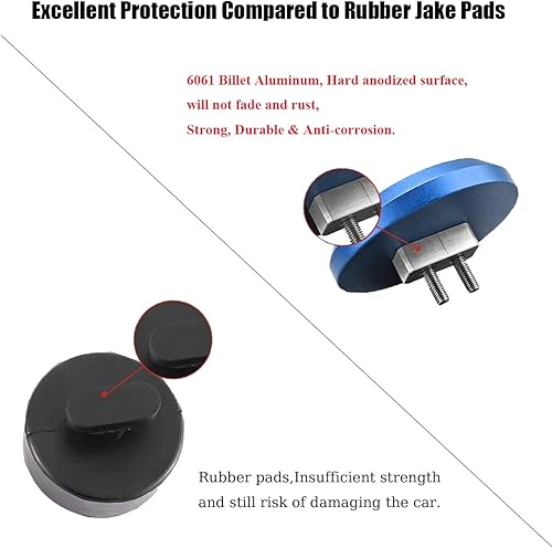 Miniatura 3 de Paquete de 4 adaptadores de almohadilla de gato, disco de aluminio Jacking, almohadillas de piso Billet compatibles con Chevrolet Corvette C5 C6 C7