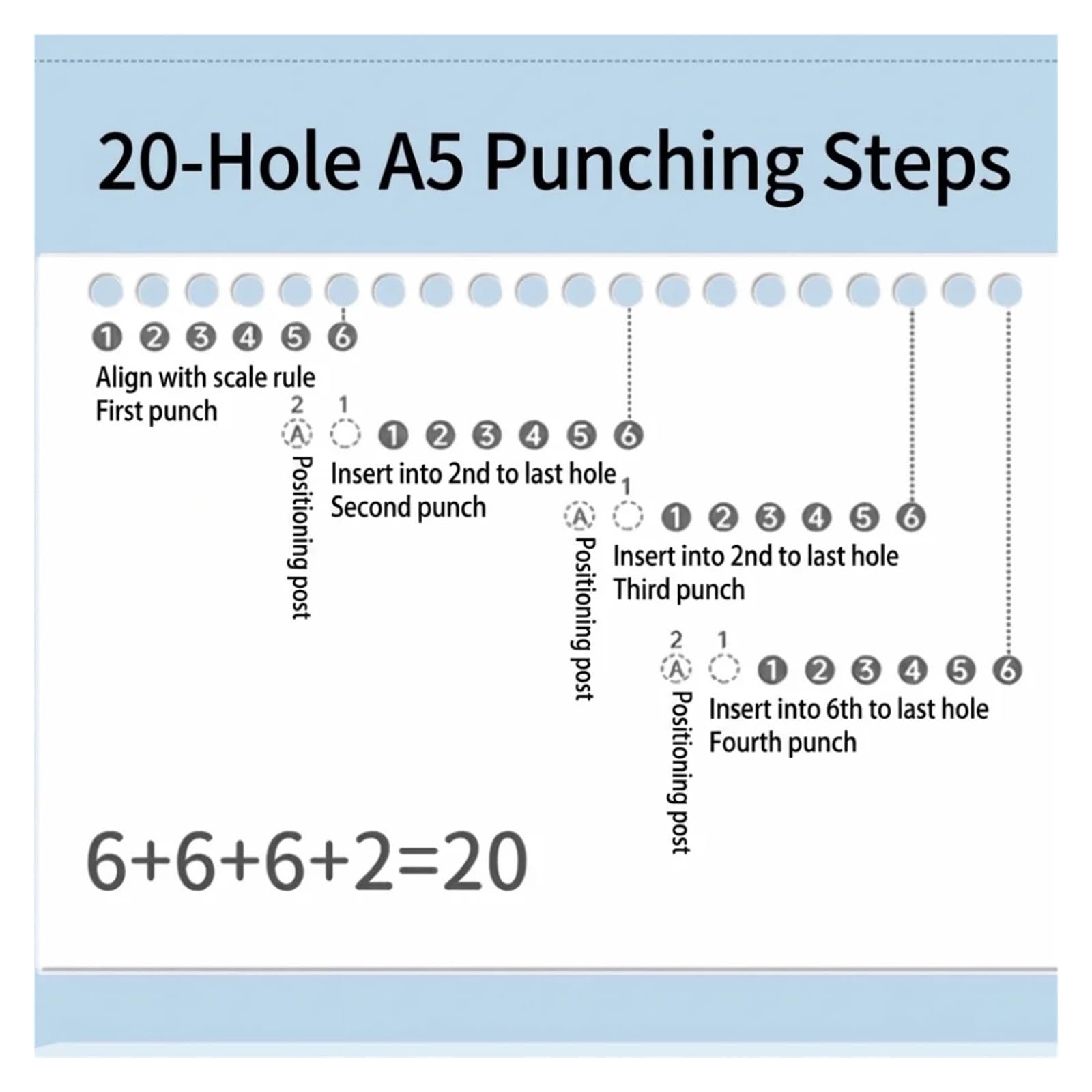 hole puncher 6 holes 6-Loch-Binderlocher