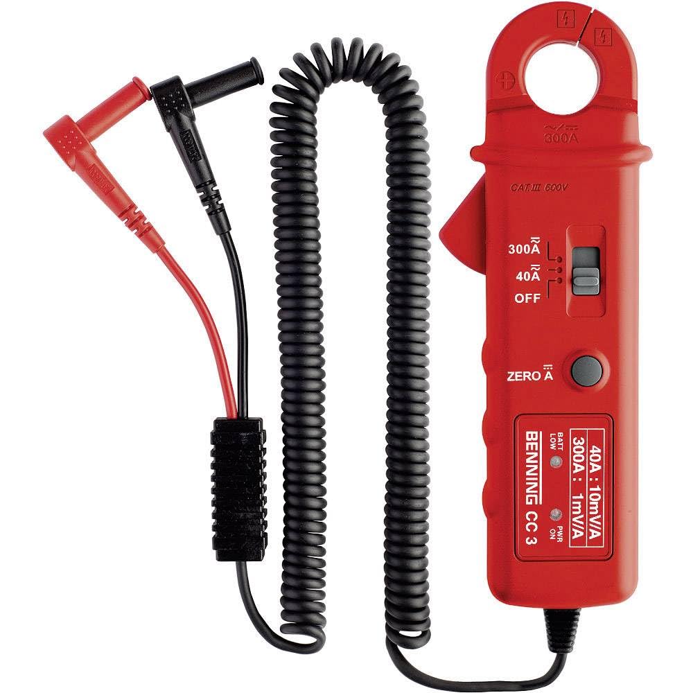 Benning CC 3 AC/DC adapter szczypiec prądowych (do rozszerzenia zakresu zasilania, wyświetlacz cyfrowy za pomocą multimetru, otwór szczypiec 25 mm) 44038