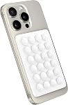 StickyGrippy Suction Phone Case Mount, Silicon Adhesive Phone Accessory for iPhone and Android, Hands-Free Fidget Toy Mirror Shower Phone Holder, Tiktok Videos and Selfies (White)