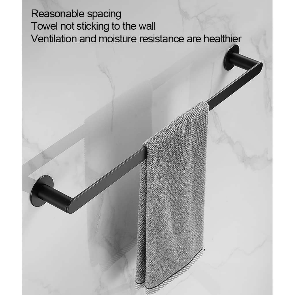 Toalleros Toallero Negro Claro Nórdico, Baño Baño Varilla Única Toallero Alargado Toalleros/Varilla Única Negra de 33 Cm