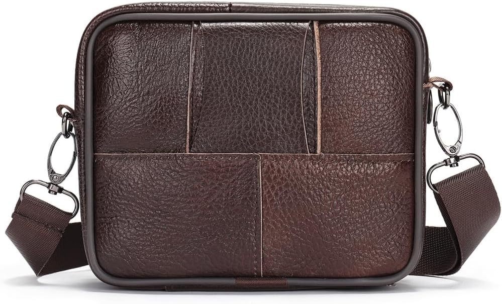 Qoraheyhub Leather Messenger Bag, Crossbody Shoulder Satchel for Men, Bandolera Style2