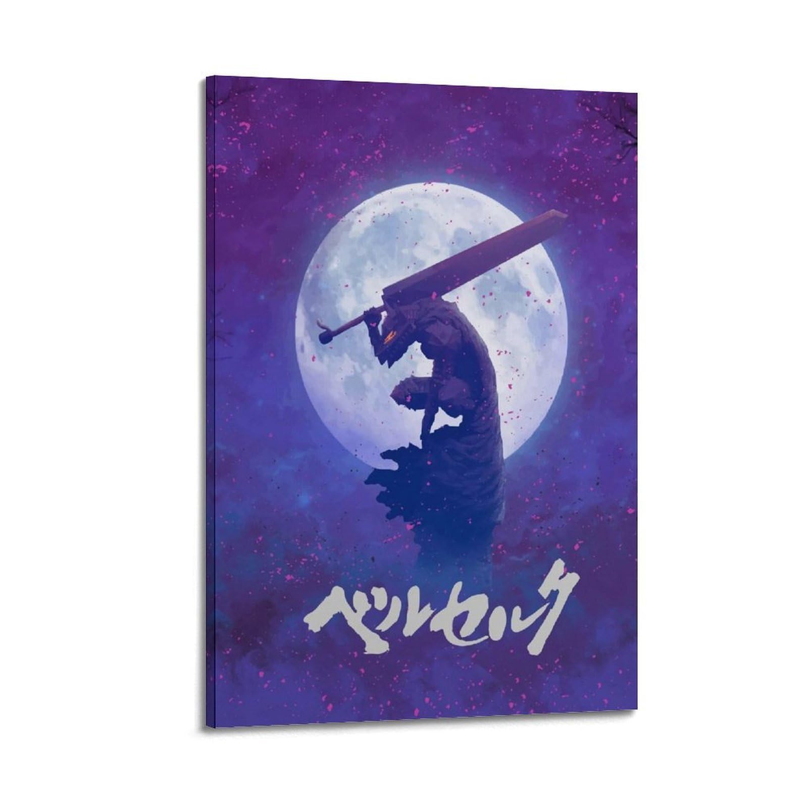 SUDANGDIANZI Berserk Poster Anime Canvas Poster And Wall Art Modern Family Bedroom Gym Office Decor Gift 24x36inch(60x90cm) Frame-style