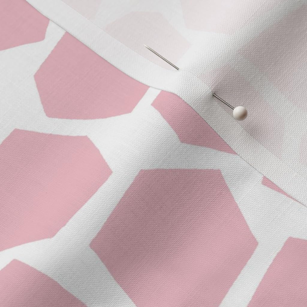Spoonflower Fabric - Pink Geometric Children Baby Jungle Giraffe Safari Printed on Petal Signature Cotton Fabric Fat Quarter - Sewing Quilting Apparel Crafts Decor