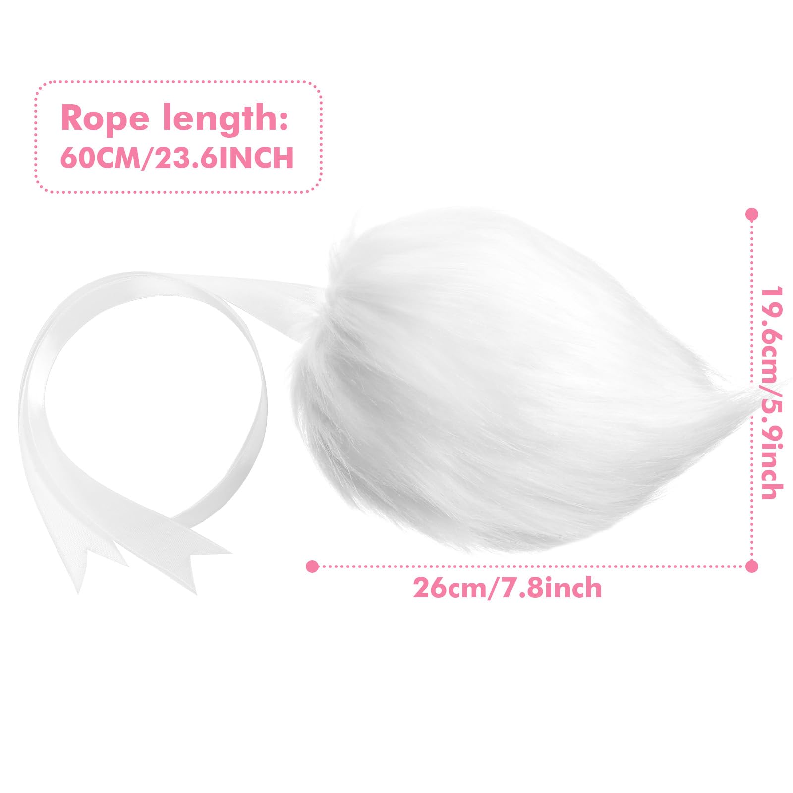 XEPST Bunny Costume Adult Bunny Accessory Set with Bunny Ears and Tail Bow Tie Bunny Outfit for Kids Women Party Carnival Easter White