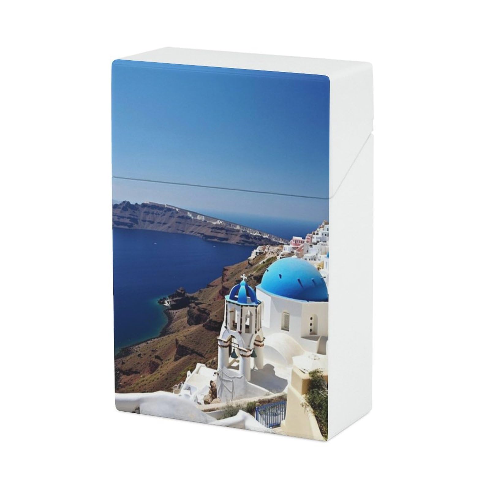 Amazon.com: Cigarette Case King Size Cigarette Case Santorini Greek Island  Sea View Vintage Cigarettes Holder Waterproof Hard Shell Cigarettes Box  Durable Storage Box for Women Men : Health & Household