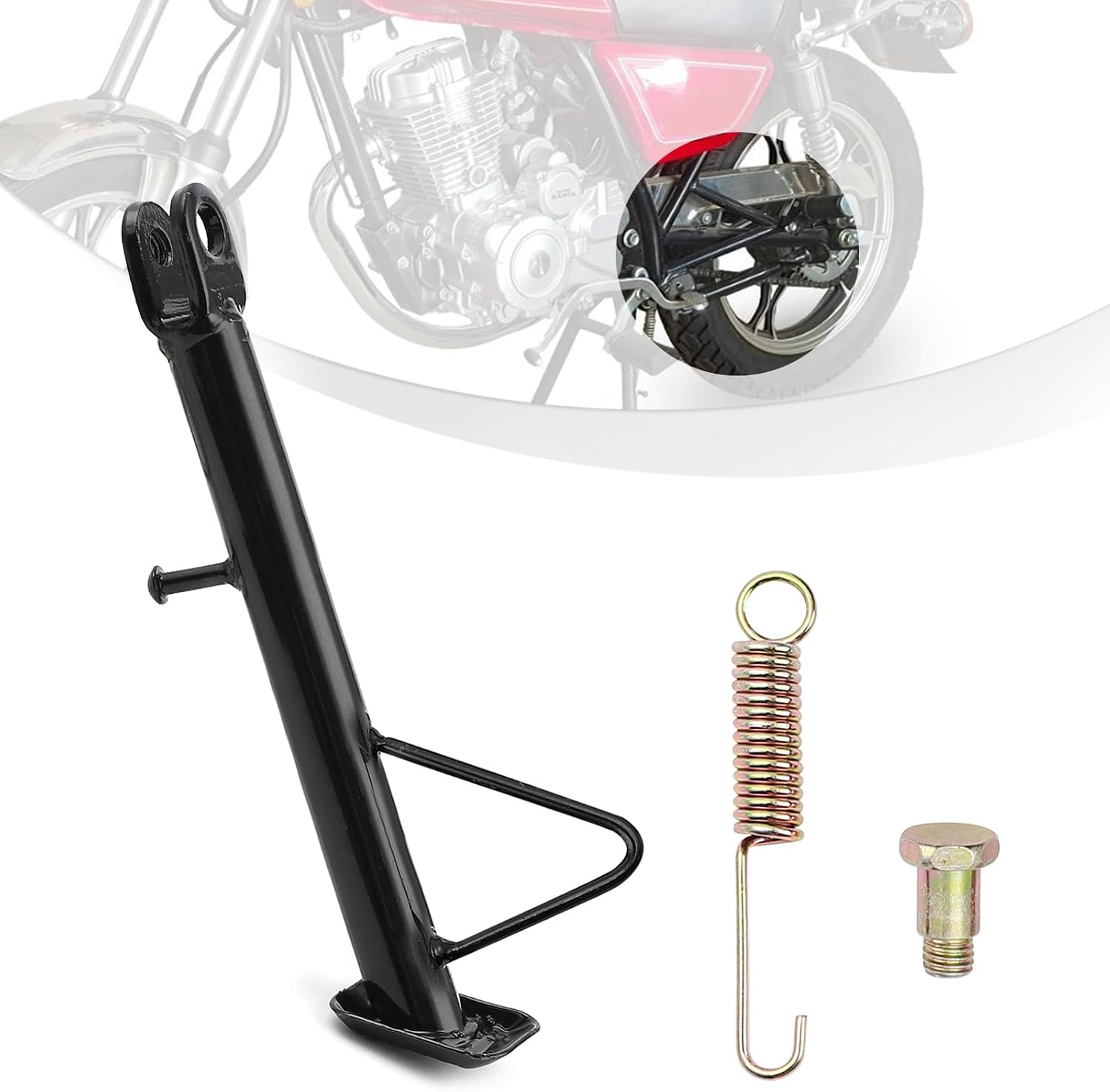 Mokuo Dirt Bike Stand,Motorcycle Kickstand, Scooter Mopeds Side Stand in Iron Material Compatible with Most Dirt Pit Bike Scooter Mini Bike, Height of 18.9cm Above Ground