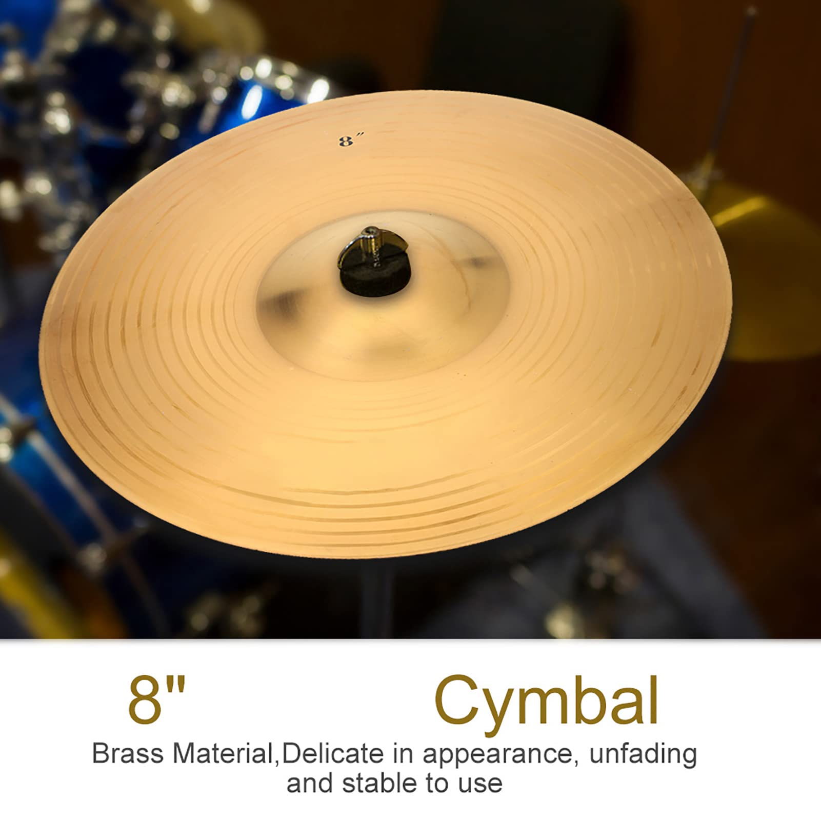 Cymbal Brass Cymbal, 8in Brass Cymbals, Musical Instrument Ary for Drum Set