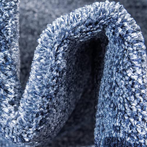 Unique Loom Del Mar Collection Area Rug-Transitional Inspired With Modern Contemporary Design, 6 Ft X 9 Ft, Navy Blue/Ivory #TOP6