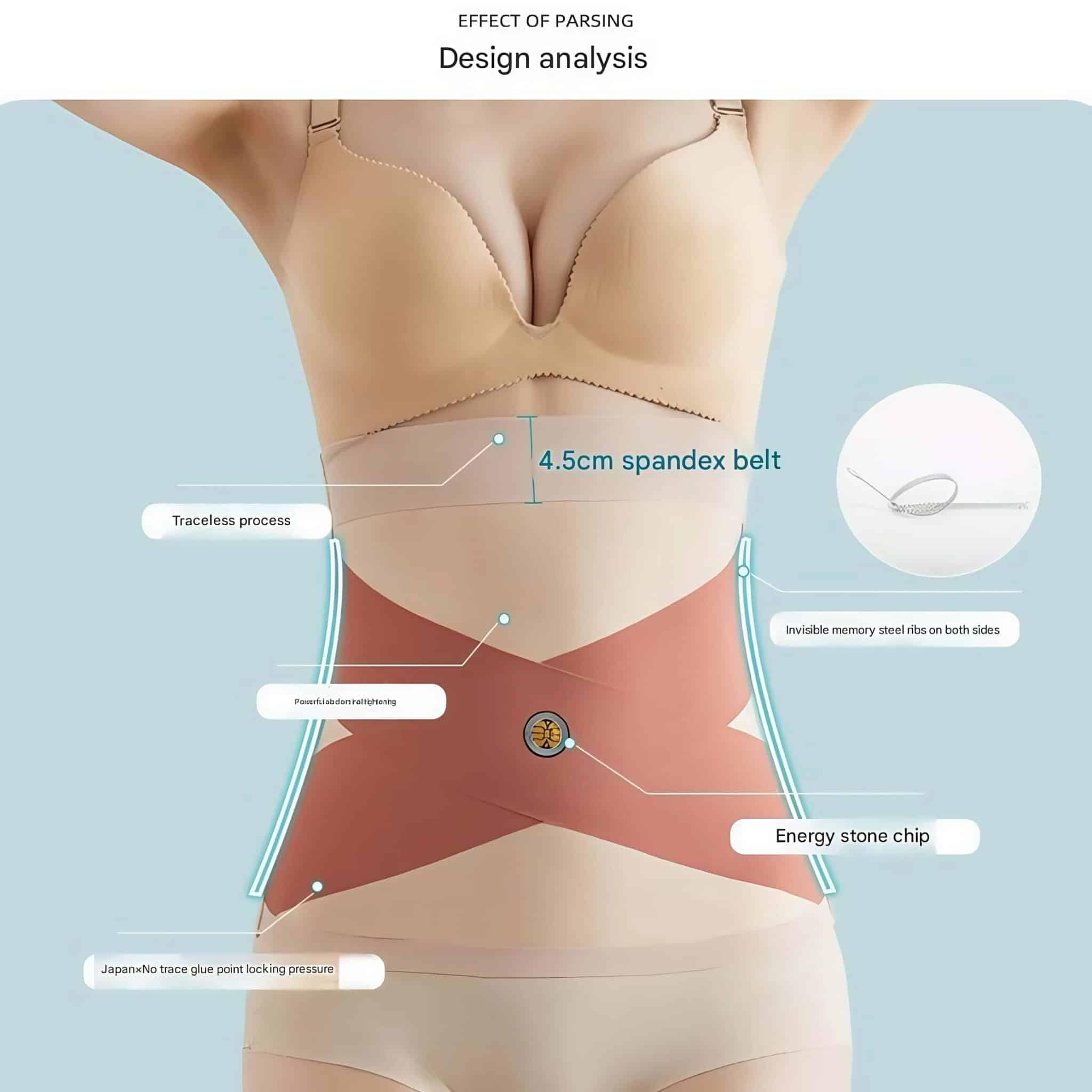 High Waist Shapewear , Tummy Control Compression Briefs, Nude Beige,Postpartum Abdominal Belt, After Delivery,C-Section Abdomen Binder,Post Pregnancy Tummy Reduction Belt,Belly Support Band for women - Image 4 thumbnail