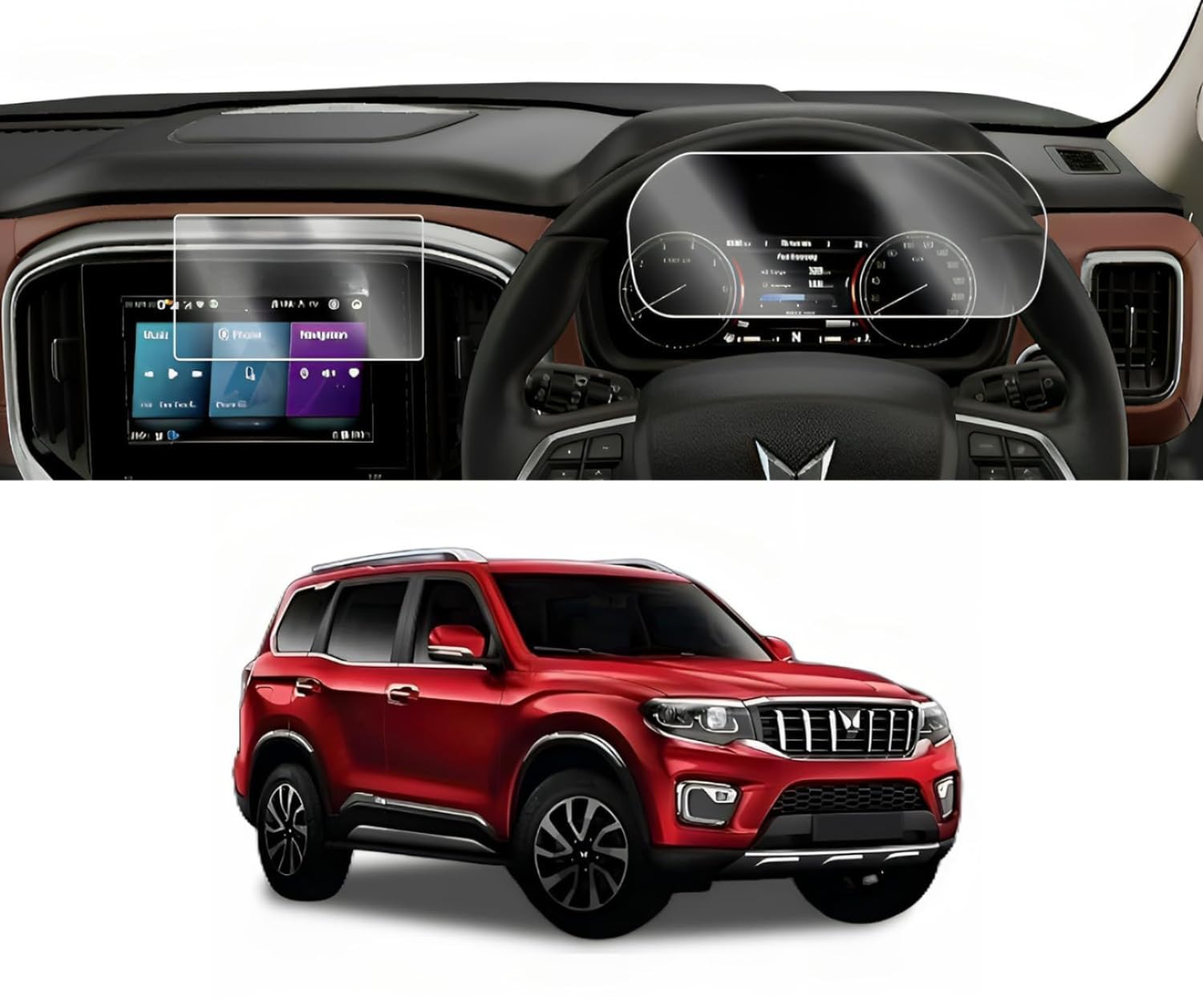 FriendZon 9H touch screen guard combo INFOTAINMENT SYSTEM & INSTRUMENT CLUSTER Protector compatible with MAHINDRA SCORPIO N 2022 (B0CX23CZKP) Amazon Price History, Amazon Price Tracker