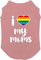 Vista 4 de I Love My Moms - Camisa de corazón para mamá y perro (azul rey, 2XL)