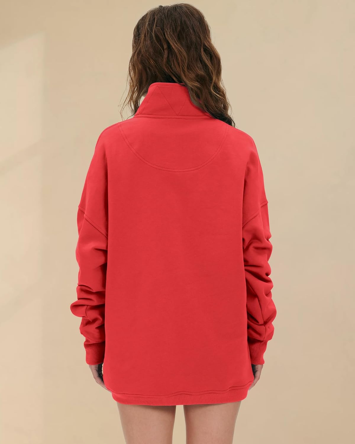 Locachy Womens Casual Button Henley Neck Cotton Oversized Sweatshirt Long Sleeve Pullover Tops Outfits - Image 3