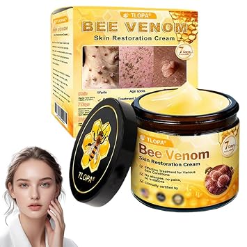 TLOPA Bee Venom Skin Restoration Cream,Bee Venom Skin Treatment Cream,Effectively Improves Various skin Blemishes and Provides Deep Moisturizing 1PC