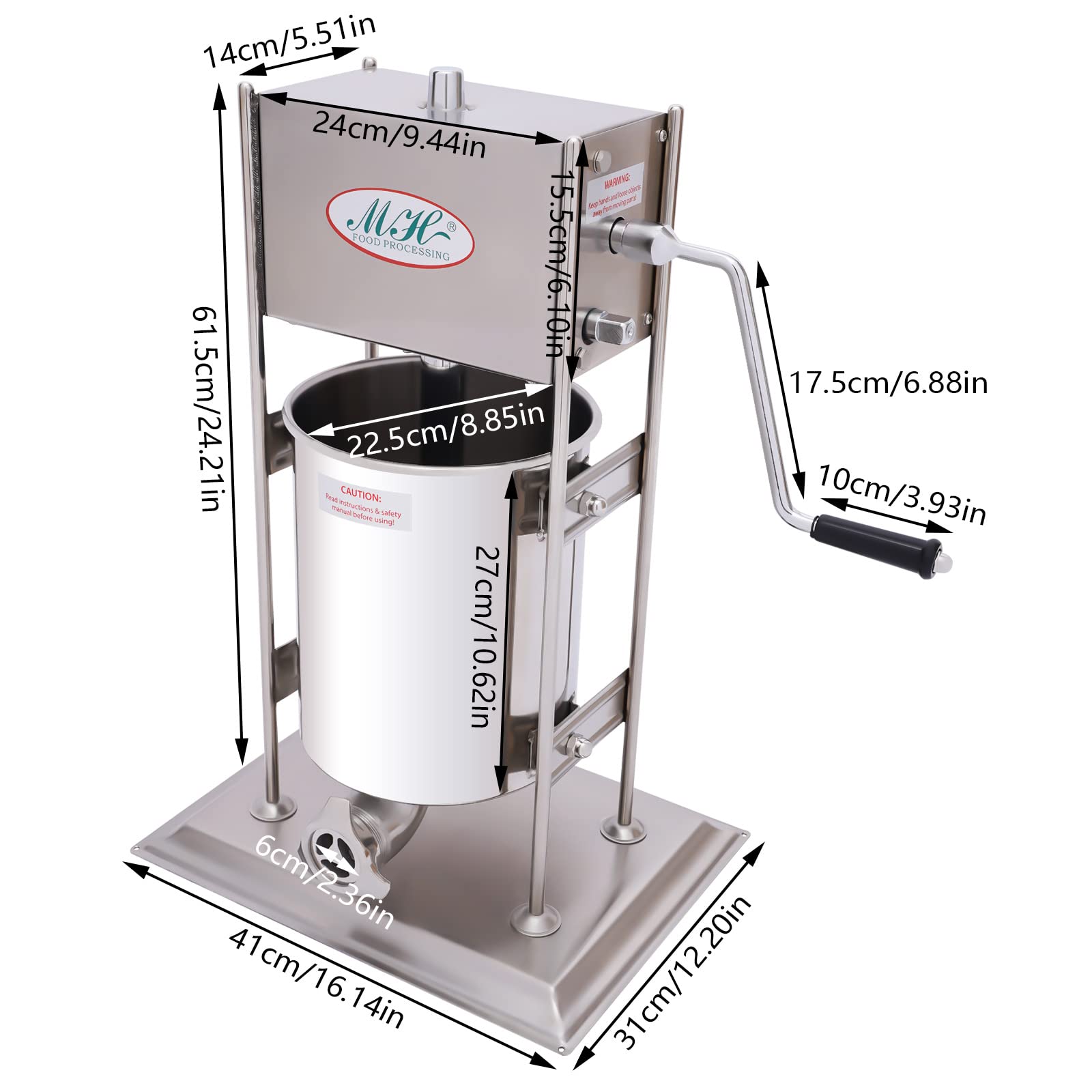 ソーセージスタッファー 10L 調理器具 ソーセージメーカー 肉詰機 業務