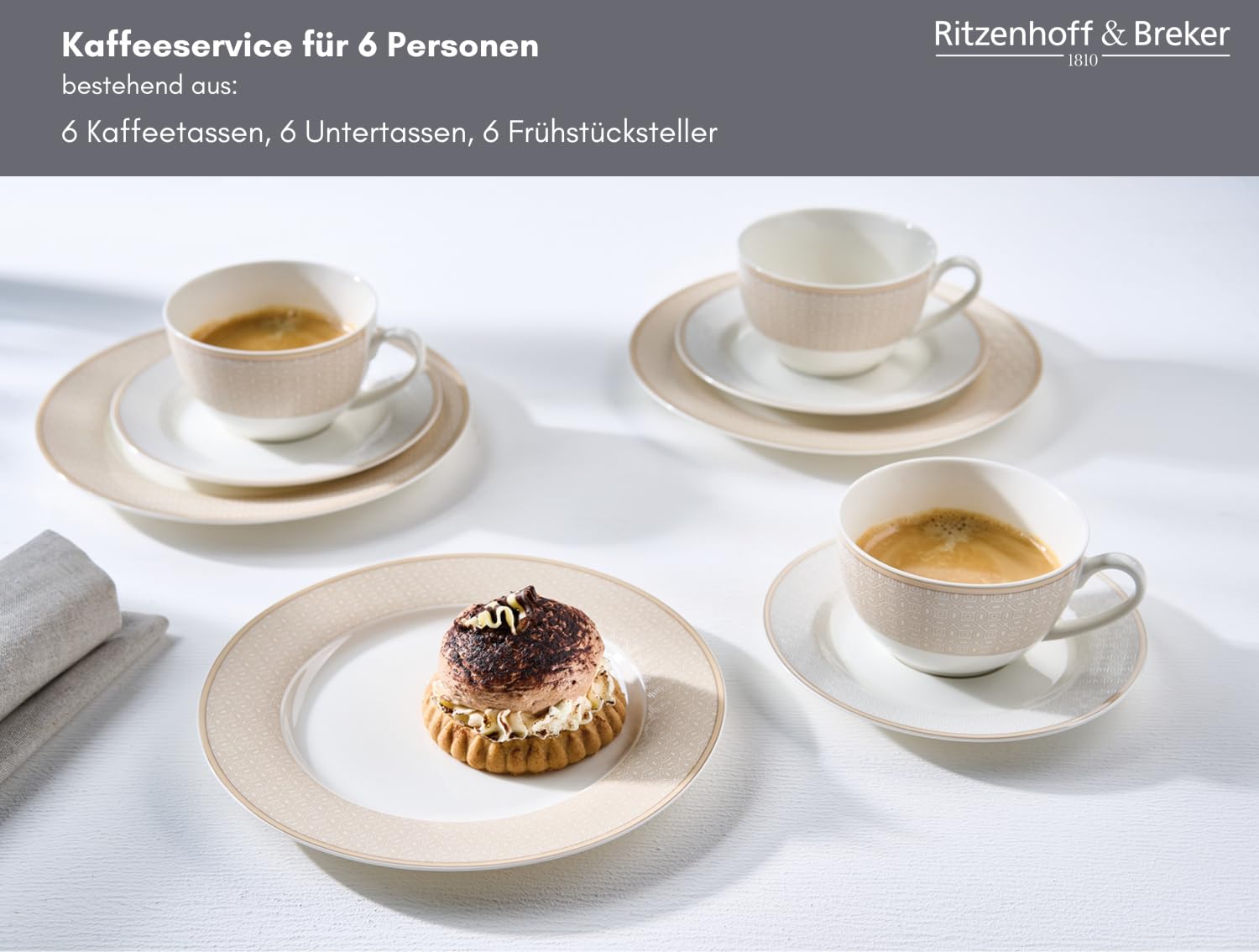 Ritzenhoff & Breker Kaffeeservice Geo | 18-teilig | Porzellan