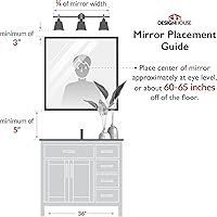 Vista 6 de Design House 547216-WHT Shorewood - Decoración de pared rectangular con marco de madera tradicional, para sala de estar, dormitorio, espejo