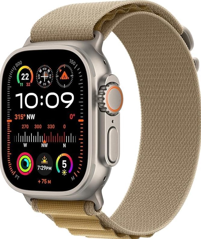 Ultra 2 2024 Smartwatch with Logo Master copy ip68 waterproof with Dubble Strap (Natural/Tan) Natural/Tan Ultra 2 Master Copy 2024