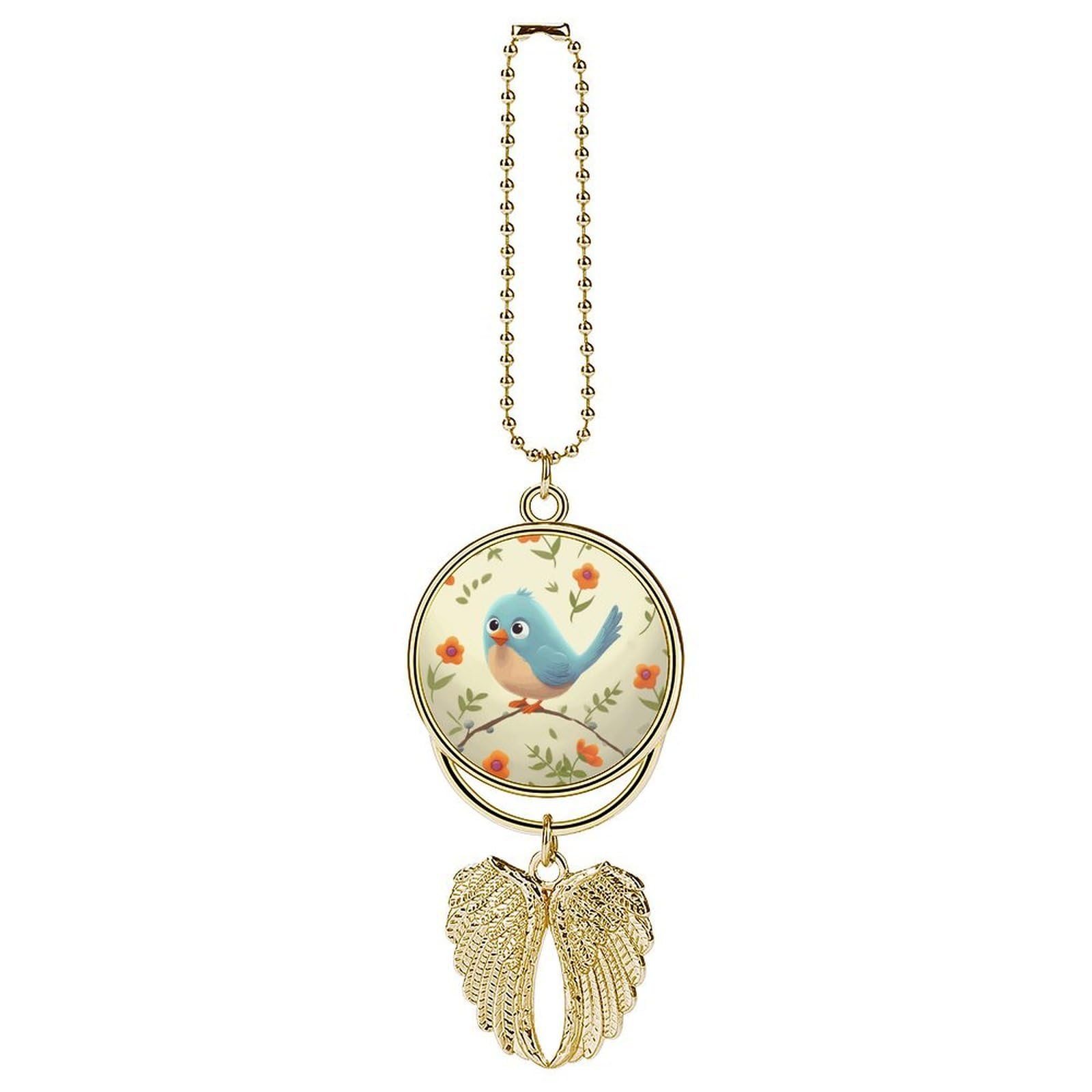 Cute Bird Car Pendant Rear View Mirror Hanging Ornament Auto Metal Charm for Aesthetic Interior Decor. Lucky Car Accessories Cute Funny Hanging Decor for Car Truck