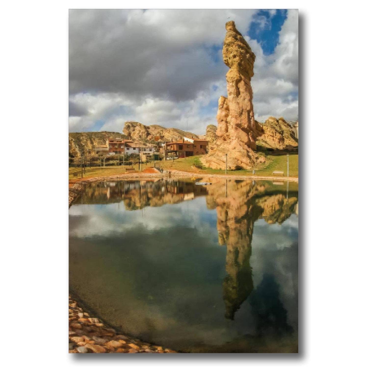 Canvas Wall Art Prints Picture Autol Logrono Castilla y Leon Spain Framed Large Size Artwork Wall Painting Home Decor for Living Room Bedroom Ready to Hang 23"x34"