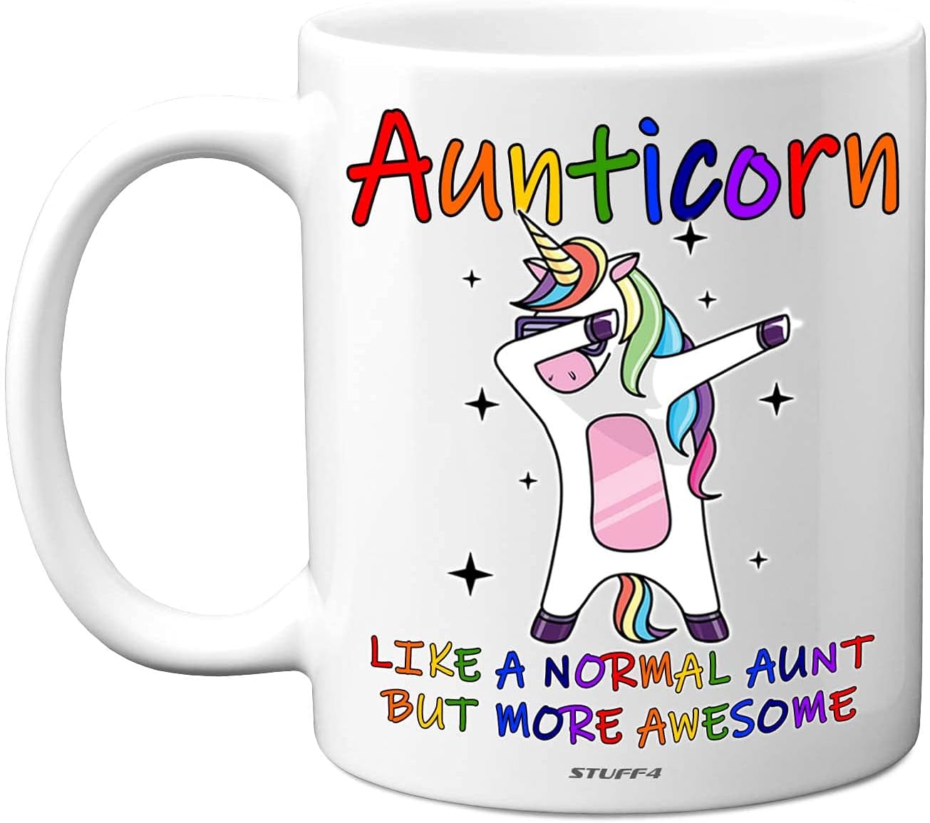 Stuff4 Auntie Gifts - Aunticorn Auntie Mug, 11oz Ceramic Unicorn Coffee Mugs/Cup Dishwasher Safe, Auntie Birthday Gifts, Best Auntie Gifts, Birthday Gifts for Auntie, Christmas, Birthday Presents -