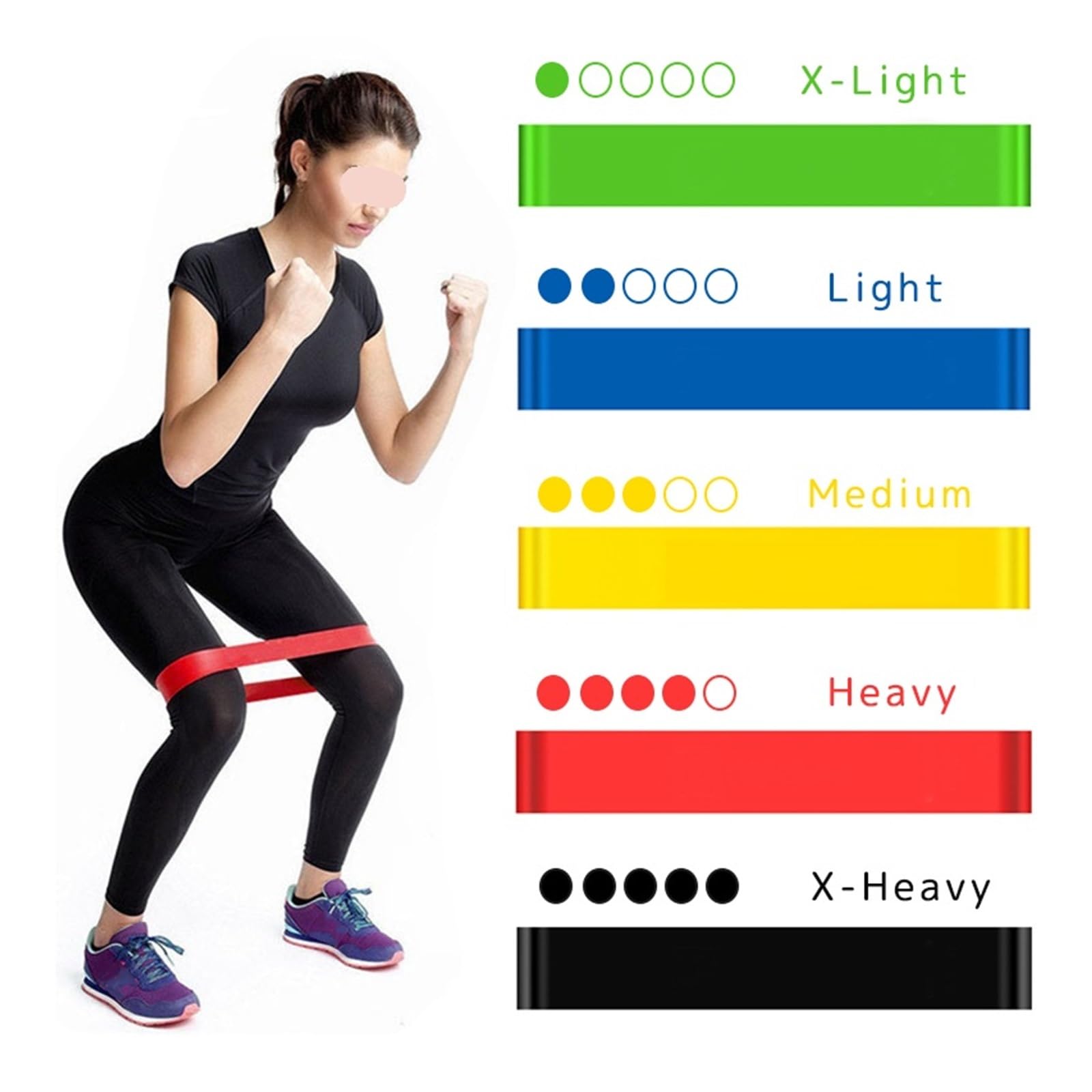 1 szt. unisex przenośne opaski oporowe fitness trening gumki joga siłownia elastyczna siła pilates sport