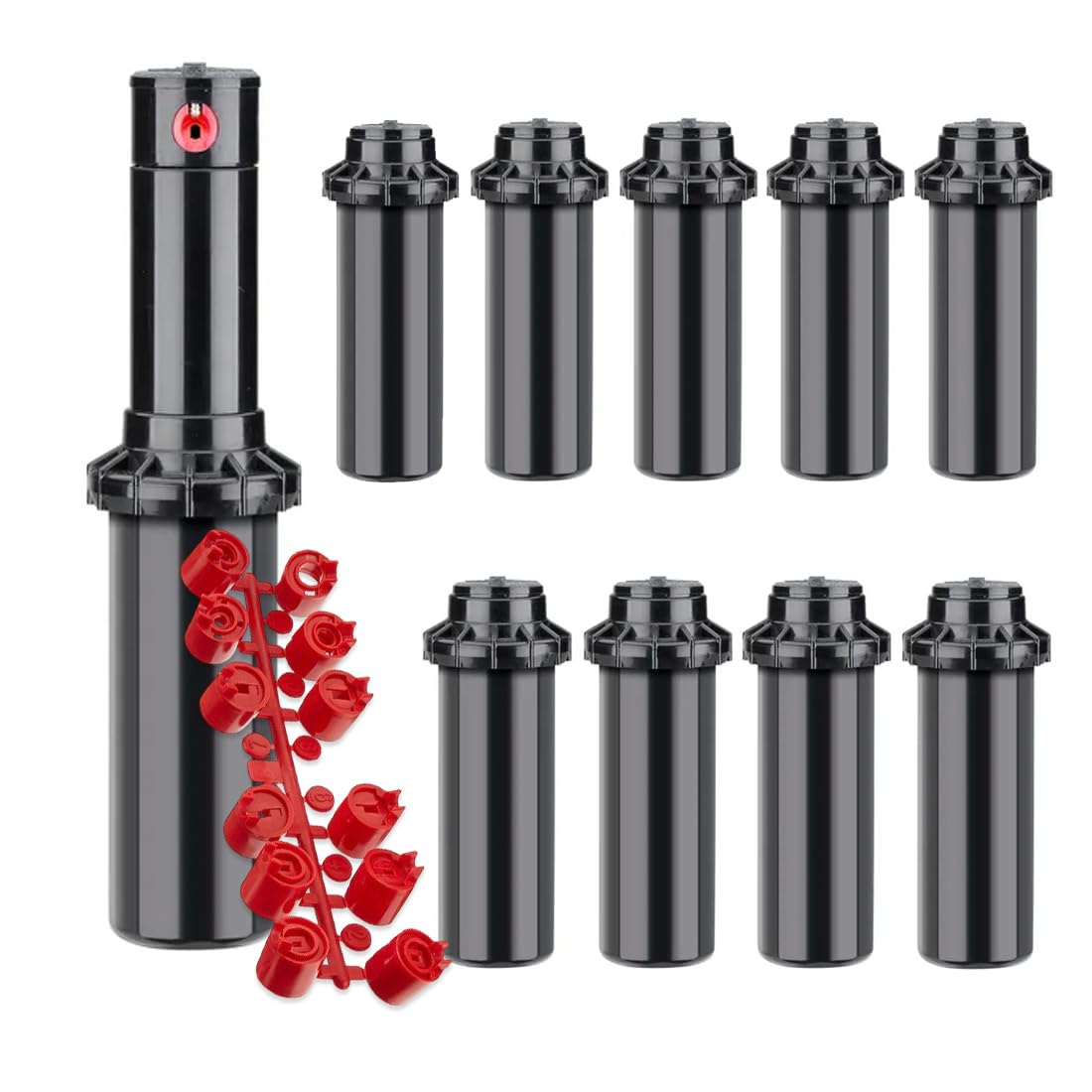 [Pack 10] Hunter PGP-Adj: portata da 6,40 a 15,80 metri, filettatura 3/4". Regolazione precisa dell'angolo di irrigazione: ugelli inclusi. Irrigatore di irrigazione prato pop-up PGP-Adj
