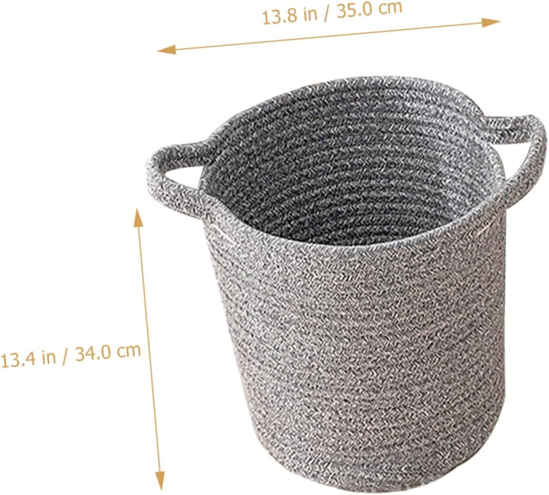 Luxshiny Large Capacity Cotton Rope Laundry Hamper for Clothes and Blankets Dual Color Storage Basket for Bedroom Nursery Bathroom and Dorm Use Portable and Sturdy Design for Sporting Gear