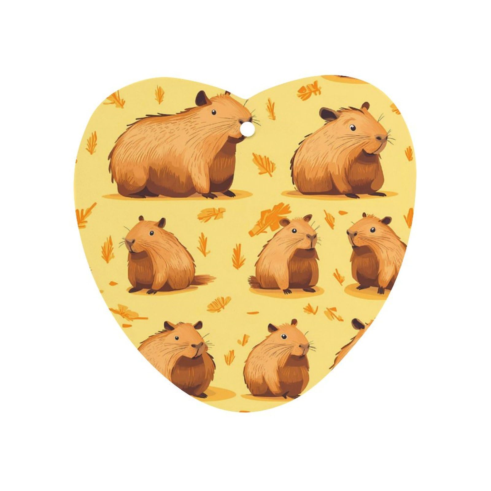 Capybara Car Air Freshener Hanging Aromatherapy Tablets for Car Accessories Love form