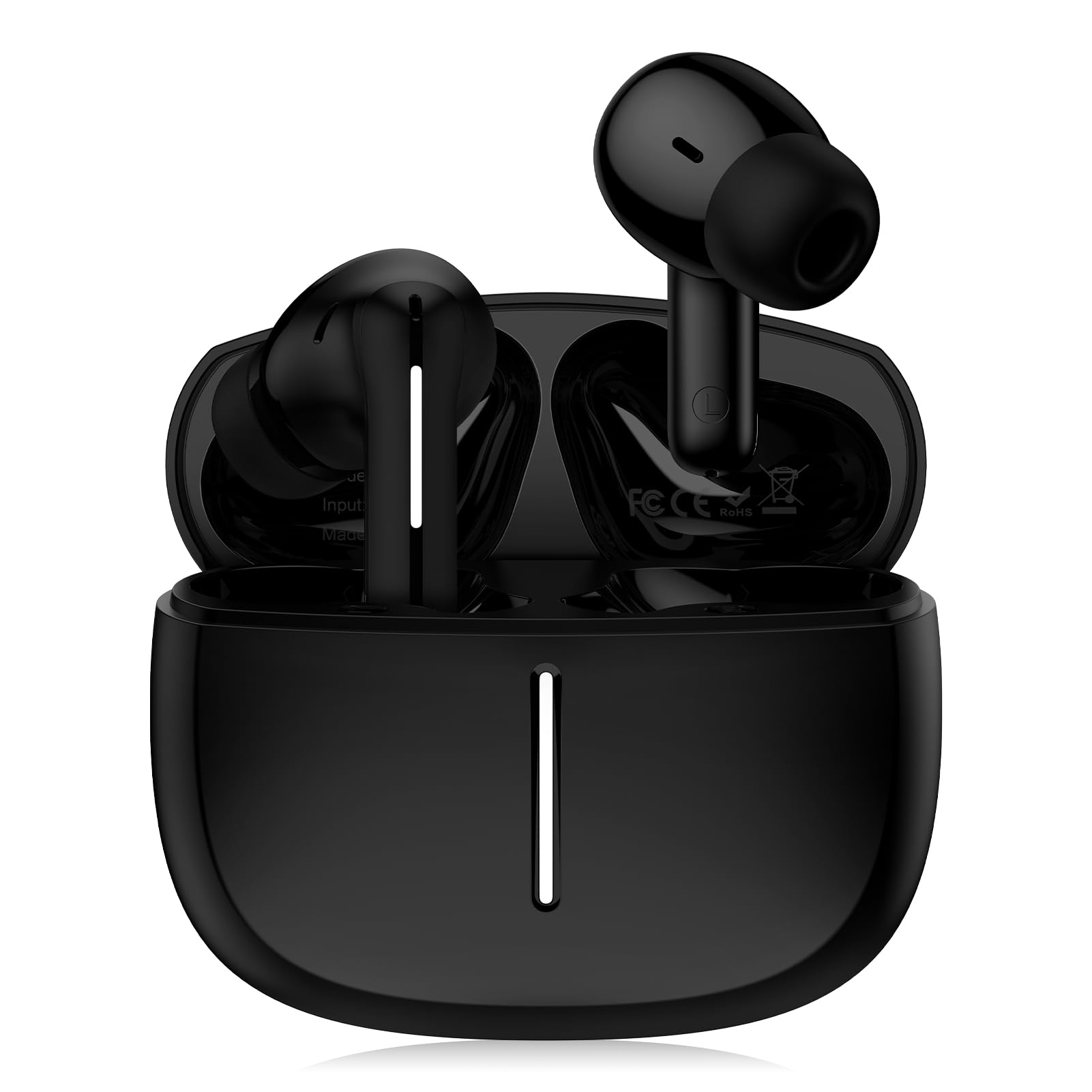 Wireless Earphones, Bluetooth 5.4 Earbuds in Ear with HiFi Stereo Deep Bass, 4 ENC Noise Cancelling Mic Wireless Headphones 40H Playtime for iPhone 17 Air 16 15 Pro Max Plus Samsung Galaxy S25+ series