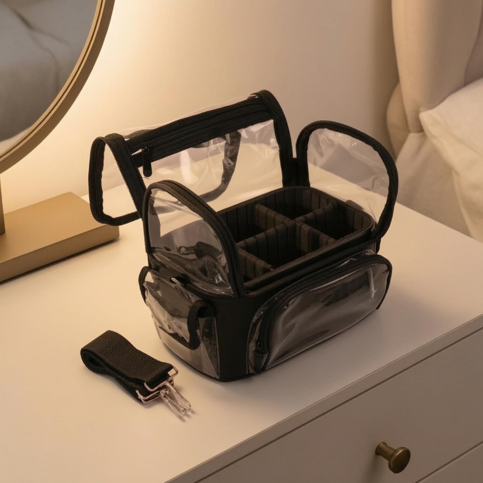 Neceser PVC Reutilizable Organizador Cosméticos Resisn Al Organizador Artículos Tocador para Viajes, Hogar