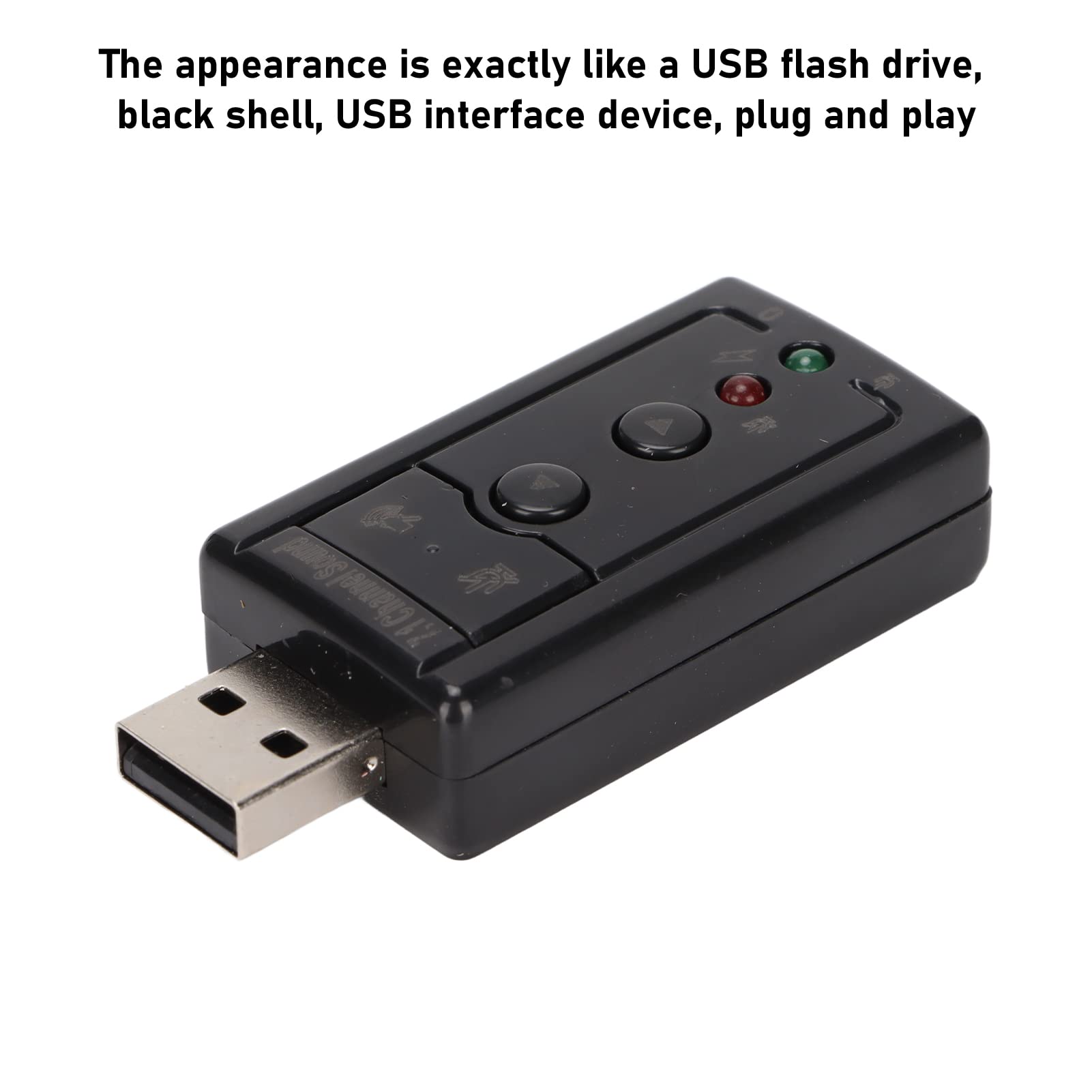 Tarjeta de Sonido Externa USB, Adaptador de Audio de Amplificador Interno Estéreo Virtual de 7.1 Canales con Conector de 3,5 Mm para Auriculares Y Micrófono para Teléfono, Computadora Portátil Y PC