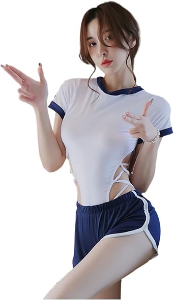 AGJGFM Womens Anime Lingerie Japanese Schoolgirls Uniforms Cosplay Sexy Sports Clothing