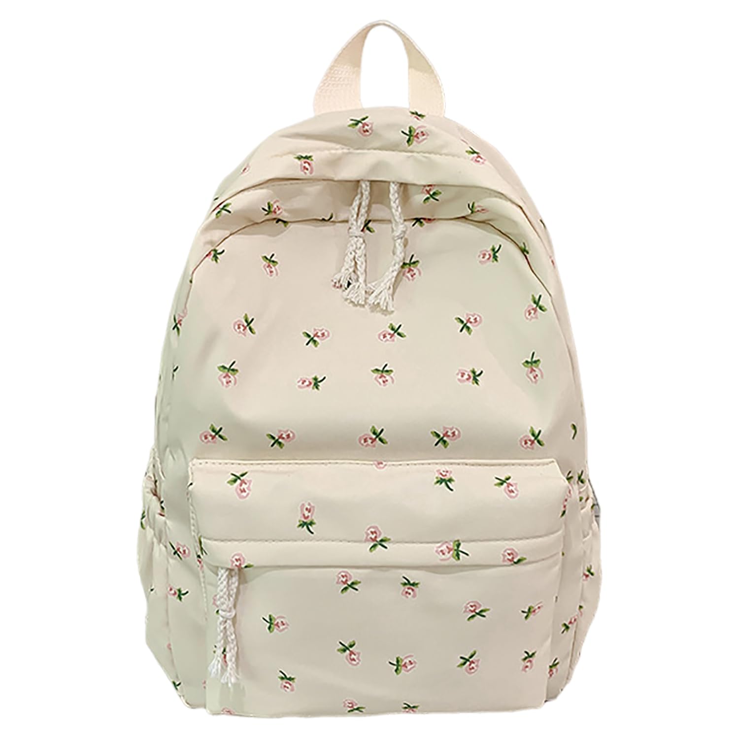 POYIPI Cute Flowers Backpack 2025 Floral Print Kawaii Aesthetic Backpack Leisure Daypack Travel Bag Large Capacity