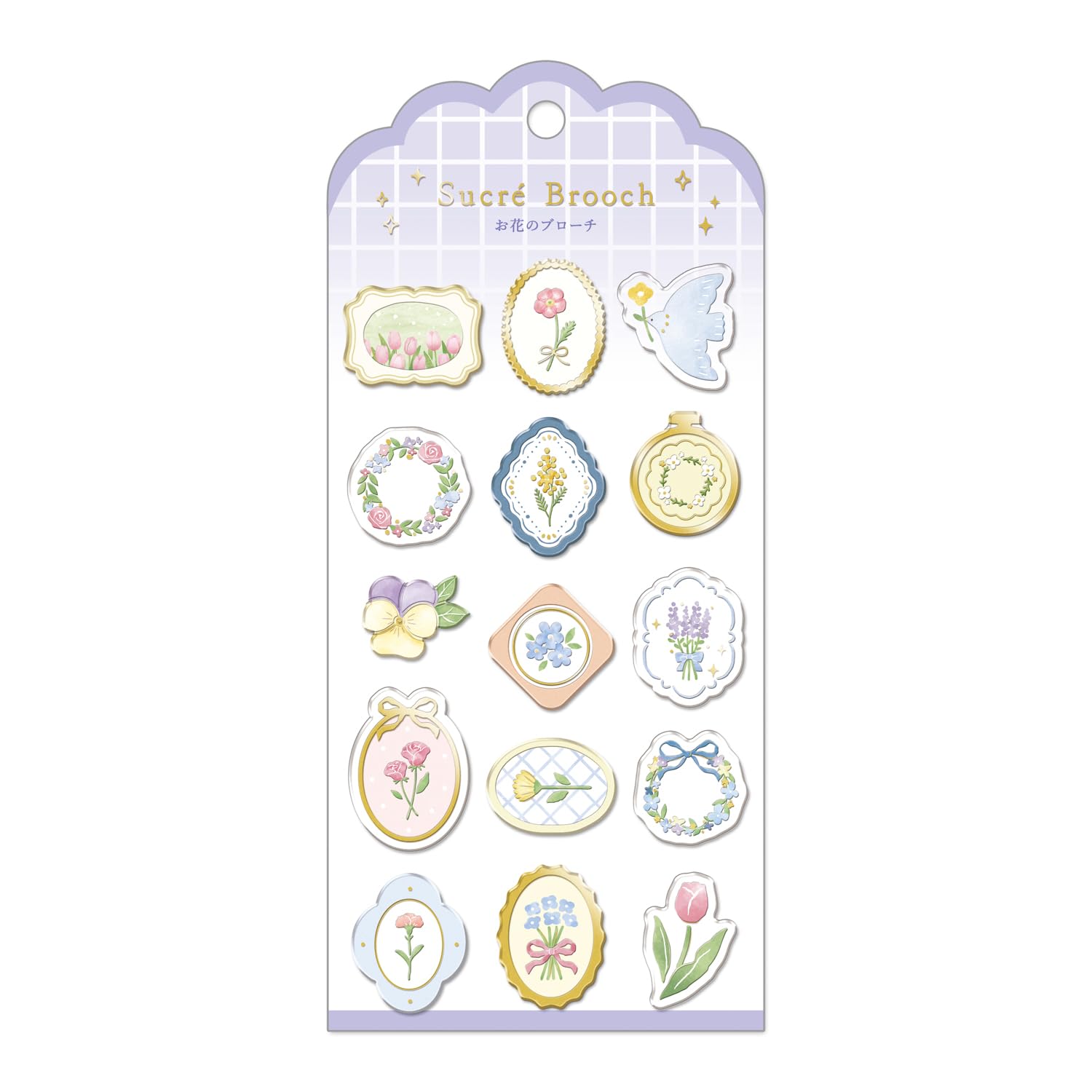 Amazon | [シールシート]シュクレブローチステッカー/お花のブローチ