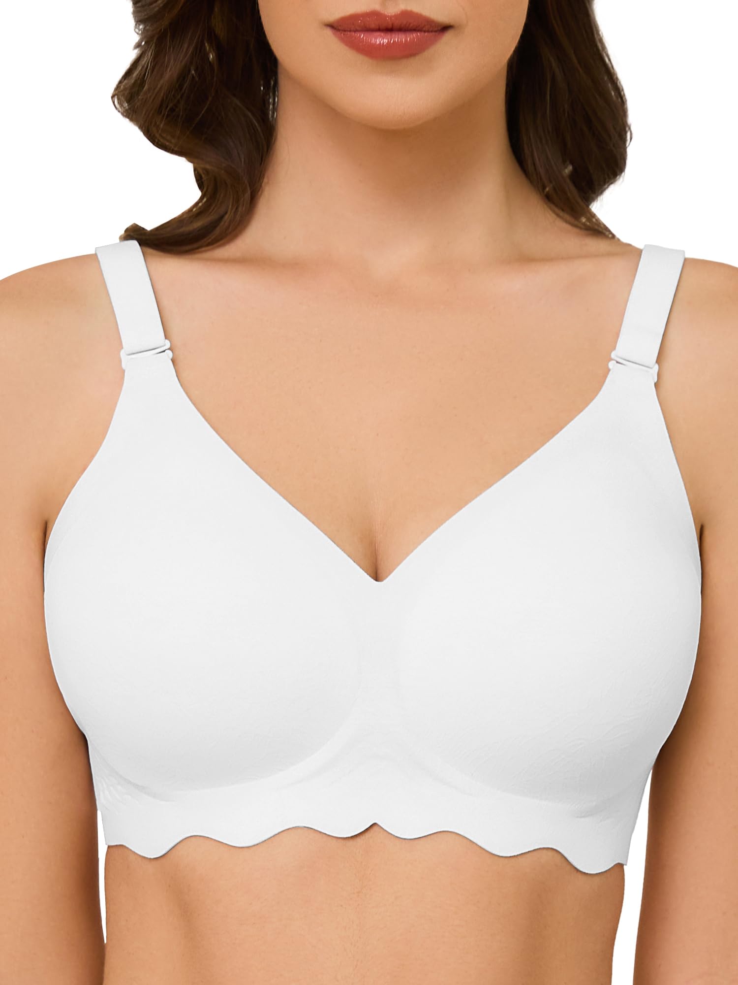 Women Wireless Bra No Underwire Seamless Push Up Bralette Full Coverage Comfort Support