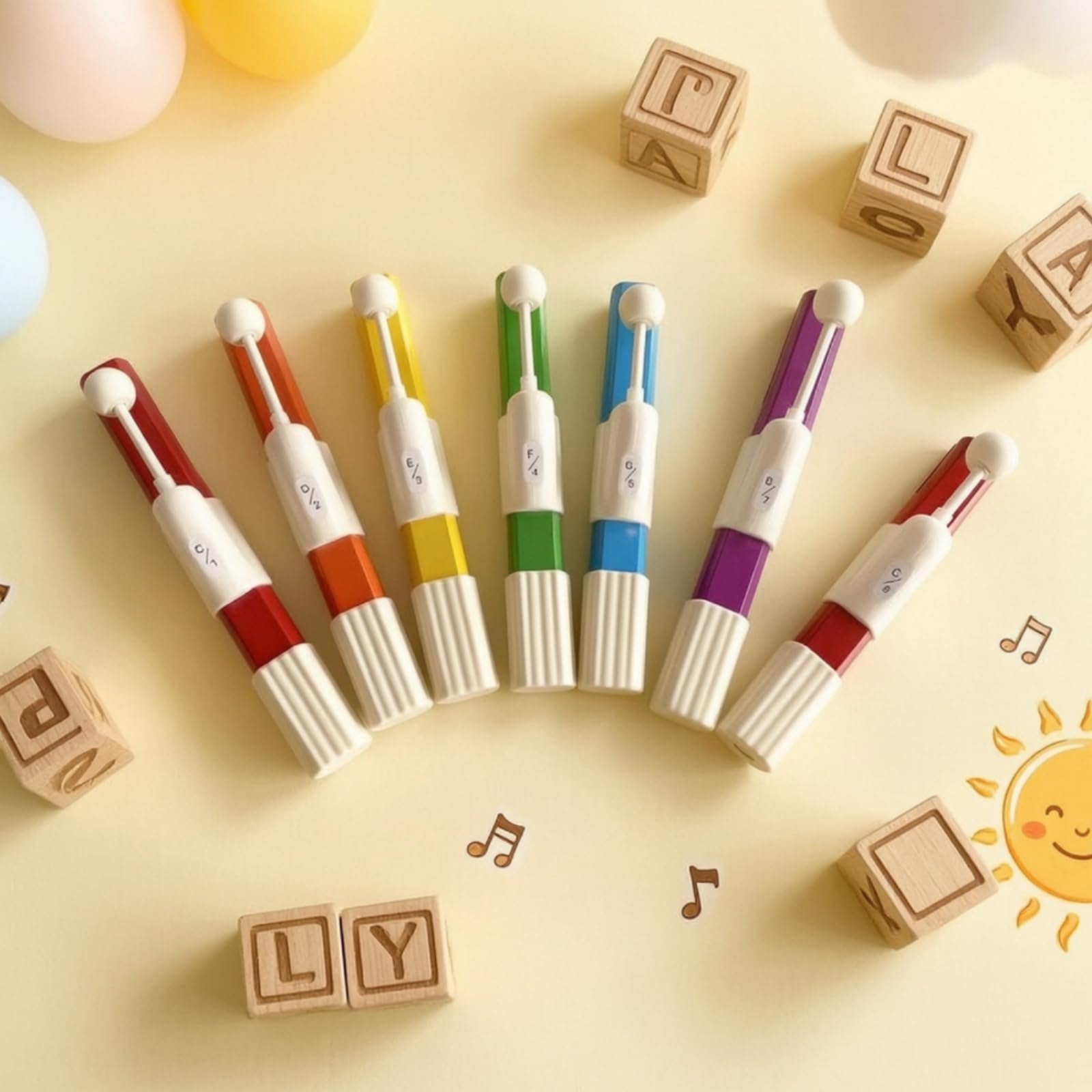 8 Pezzi Percussione Percussione Educativa con Impugnatura Ergonomico Strumento a Manuale Facile da Usare per Bambini