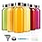 Zukro Glass Juice Bottles 10.5 oz, 6 Pack Reusable Small Clear Water Container With Stainless Steel Lids & Straw for Juicing, Smoothie, Travel, Homemade Drinks, Fridge, Leak Proof & BPA Free
