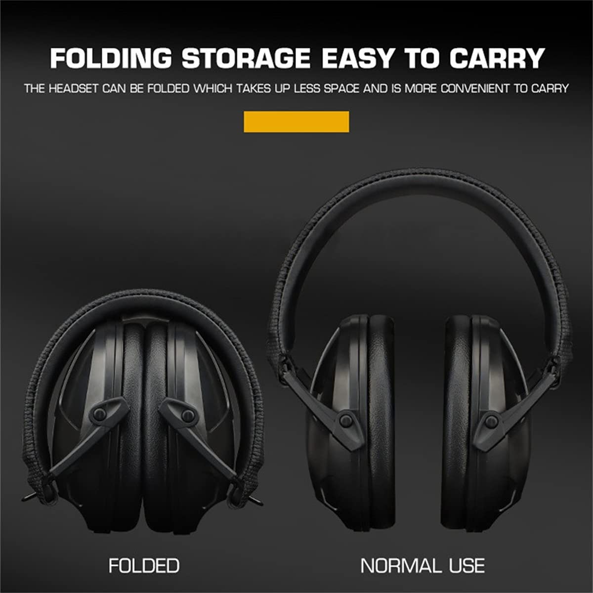 ACEXIER Tactical Shooter Auriculares con reducción de ruido Orejeras antirruido Protector auditivo Auriculares plegables para disparos de caza