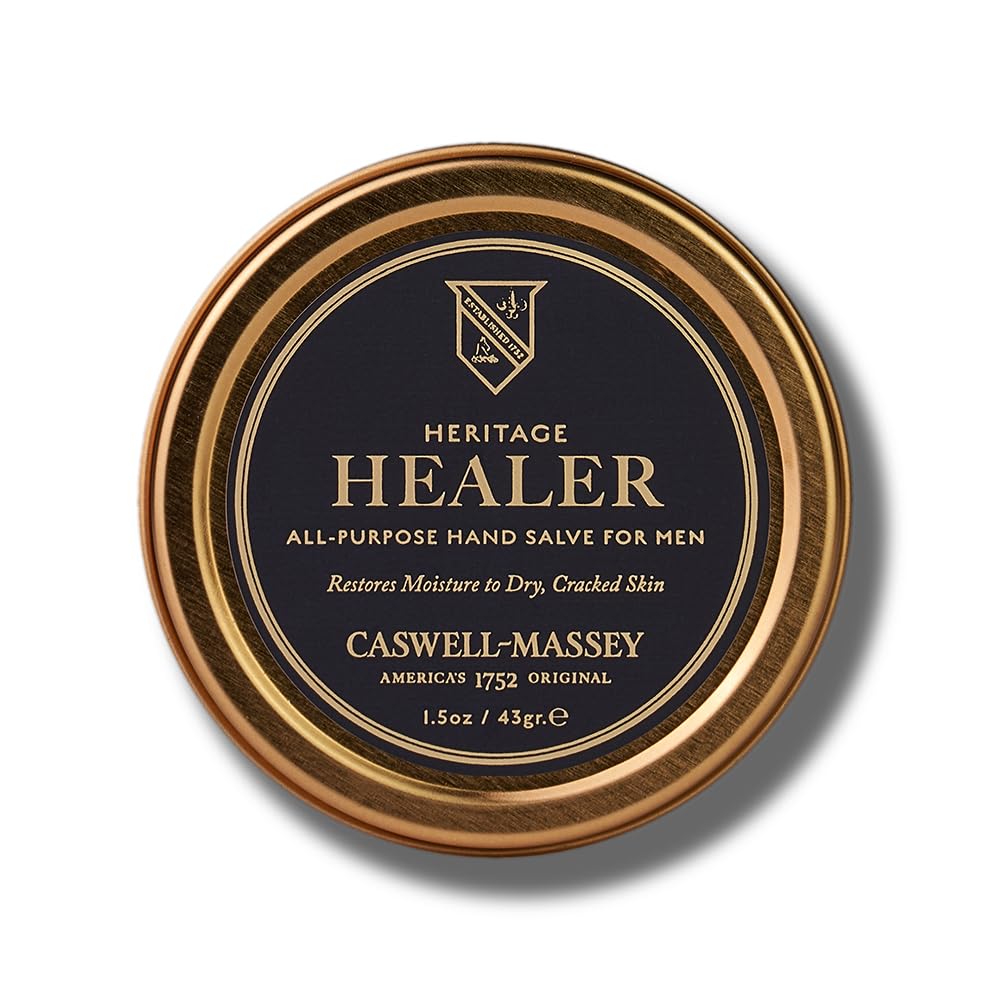 Caswell-Massey Healer All-Purpose Salve, Soothing Hand Cream with Beeswax & Orange, Cedarwood & Rosewood Oils, For Hands, Cuticles & Lips, Made in USA, 1.5 Oz Caswell-Massey Healer All-Purpose Salve, Soothing Hand Cream with Beeswax & Orange, Cedarwood & Rosewood Oils, For Hands, Cuticles & Lips, Made in USA, 1.5 Oz