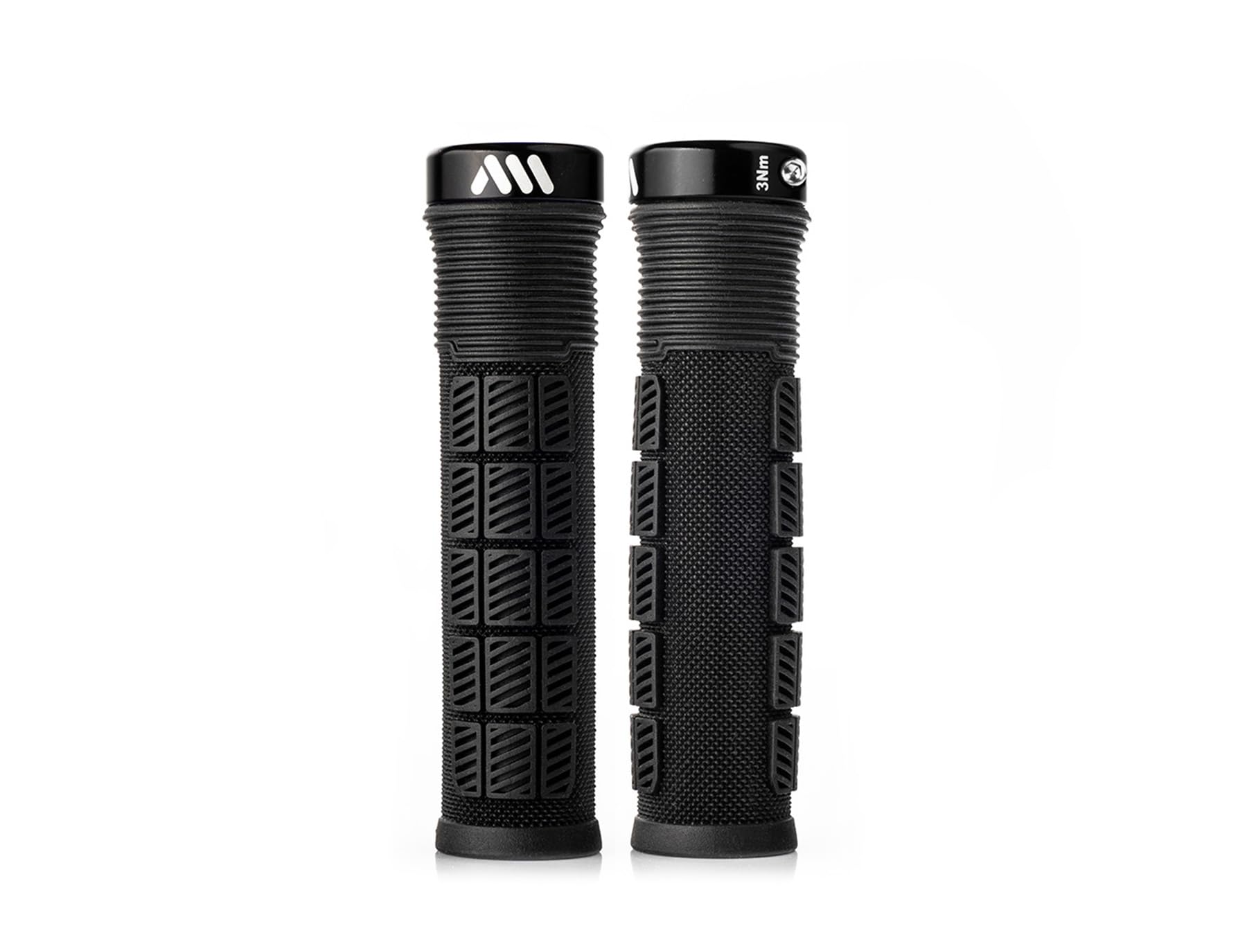 All Mountain Style AMS Rise Bicycle Lock-on Handlebar Grips, Black