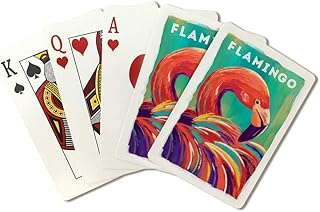 Lantern Press Flamingo, Vivid Series (52 Playing Cards, Poker Size Card Deck with Jokers)